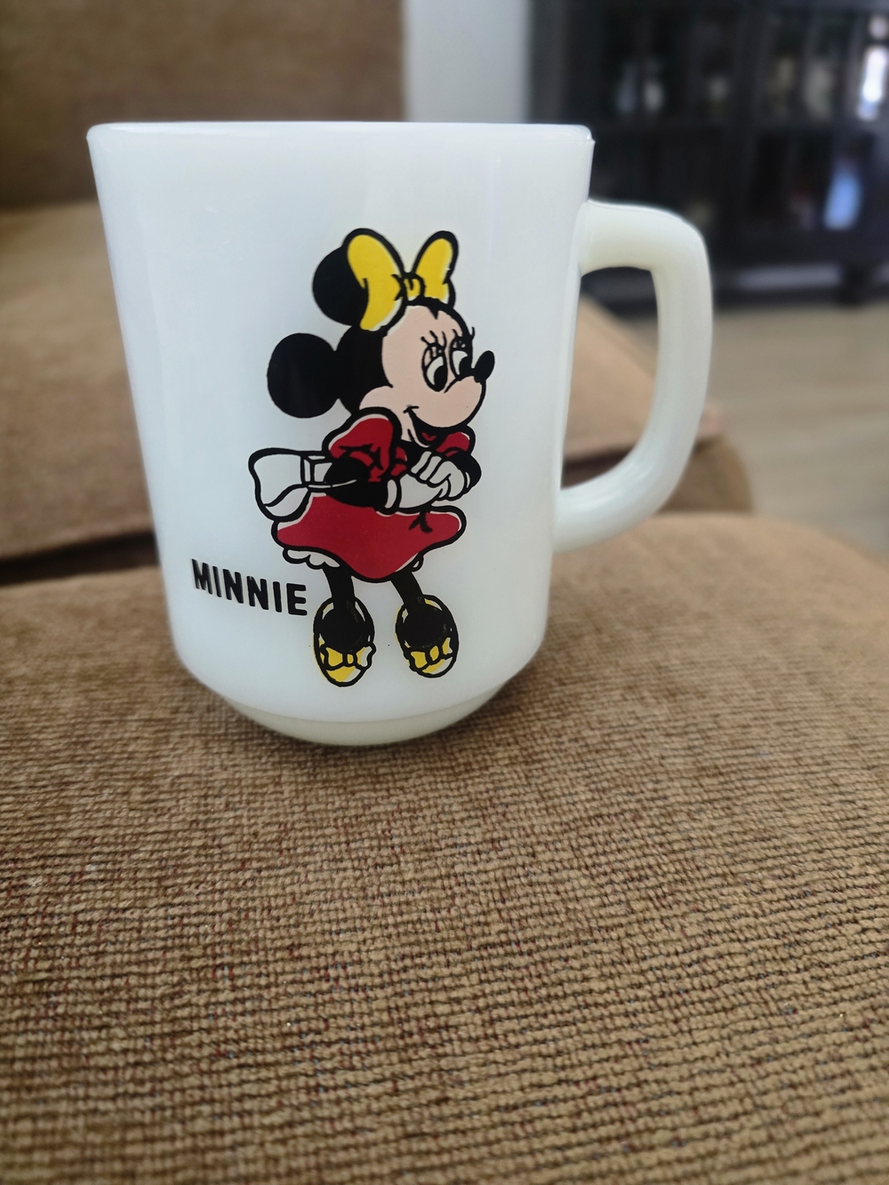 Disney Minnie Mouse Ceramic Coffee Mug - White with Red & Yellow Accents